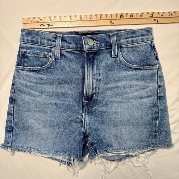 J Brand Pants - J Brand Jules Short Size 25 Light Wash Raw Hem High Rise Denim Shorts